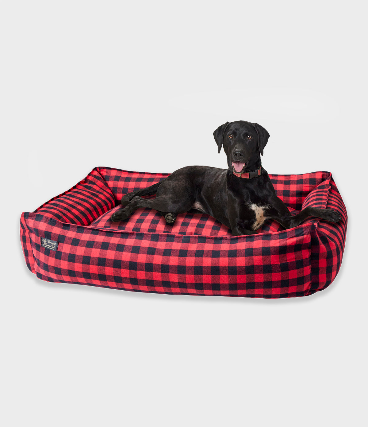 Buffalo plaid dog bed best sale