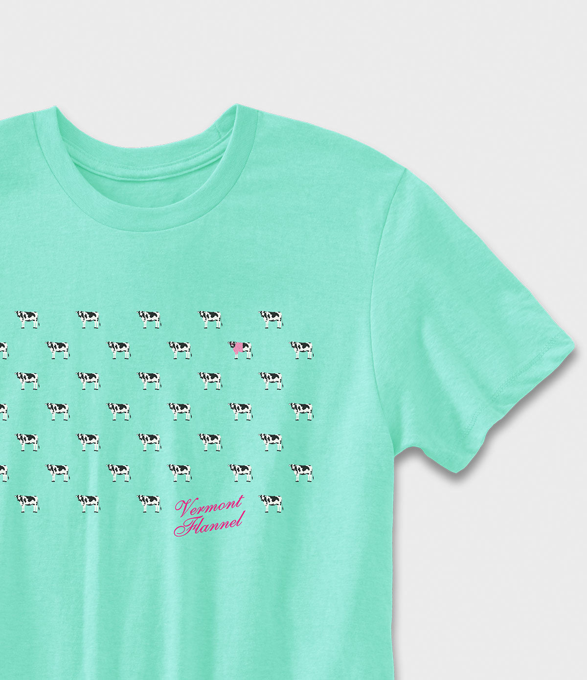 Teal '90s Throwback Cow-a-Dot Graphic T-Shirt