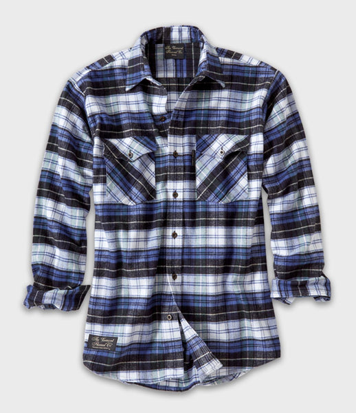 Men's Classic Flannel Shirt | Handcrafted USA | Campbell | Small | Vermont Flannel