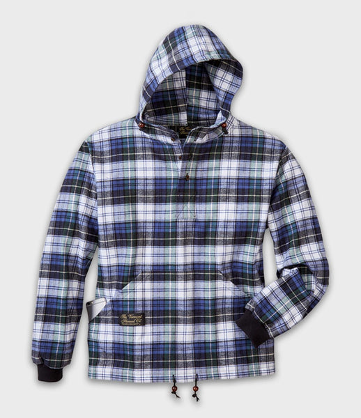 Hooded flannel pullover on sale