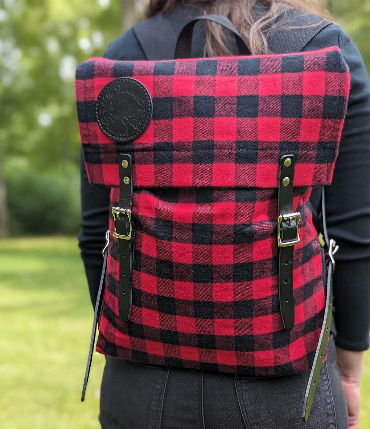 Buffalo plaid backpack best sale