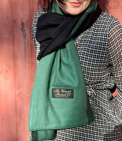 Luxury Flannel Scarf - Evergreen