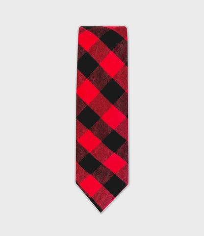 Flannel Necktie - Red Buffalo