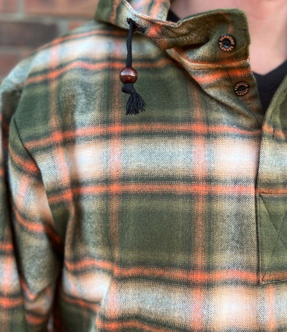 Hooded Flannel Pullover - Salmon River