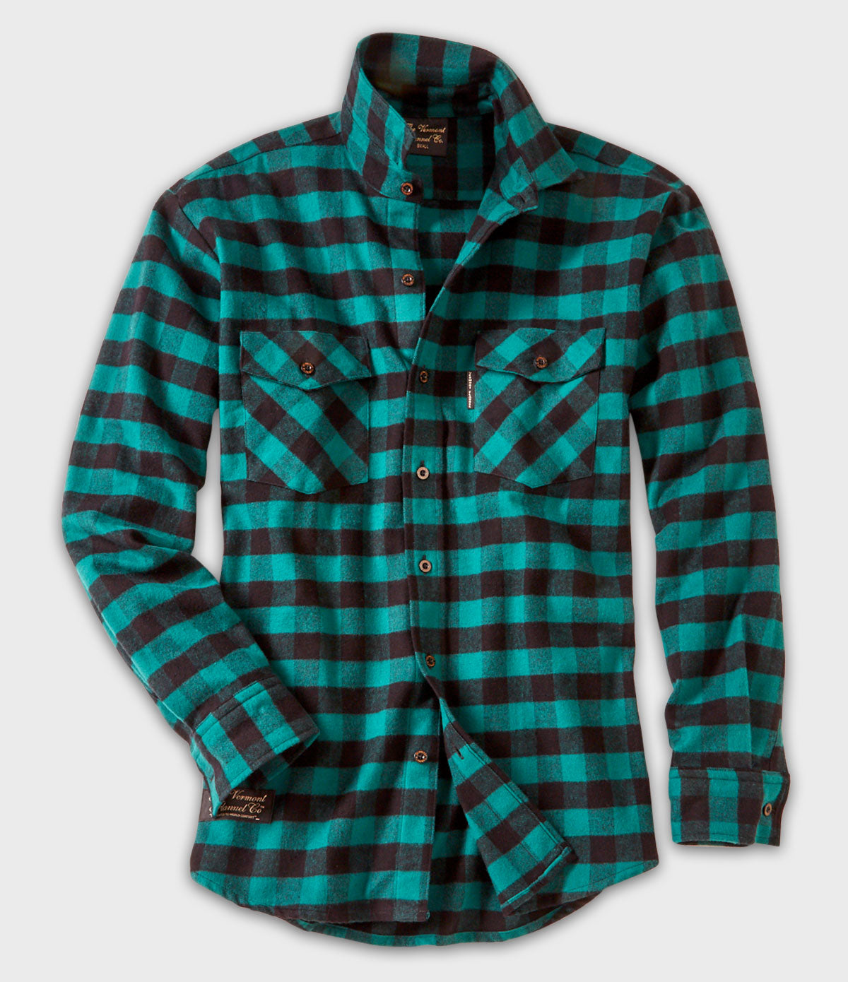 Men's Classic Flannel Shirt - Green Buffalo – The Vermont Flannel Company