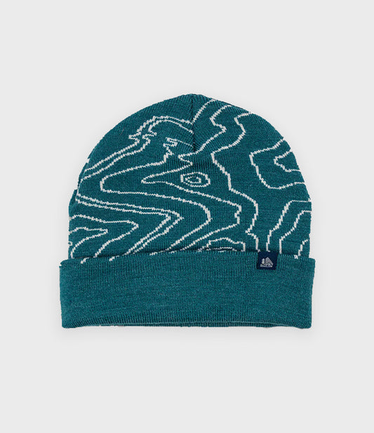 Vermont Topo Cuffed Beanie - Teal