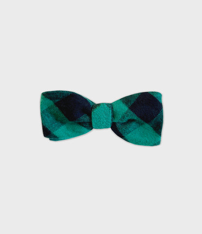 Youth Flannel Bow Tie - Green Buffalo