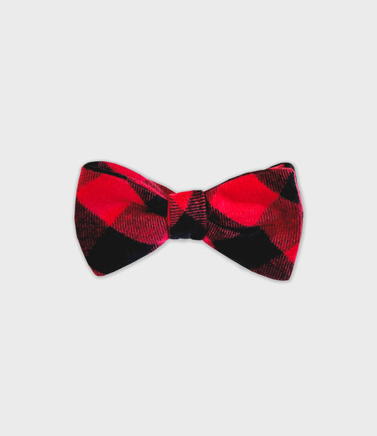 Youth Flannel Bow Tie - Red Buffalo