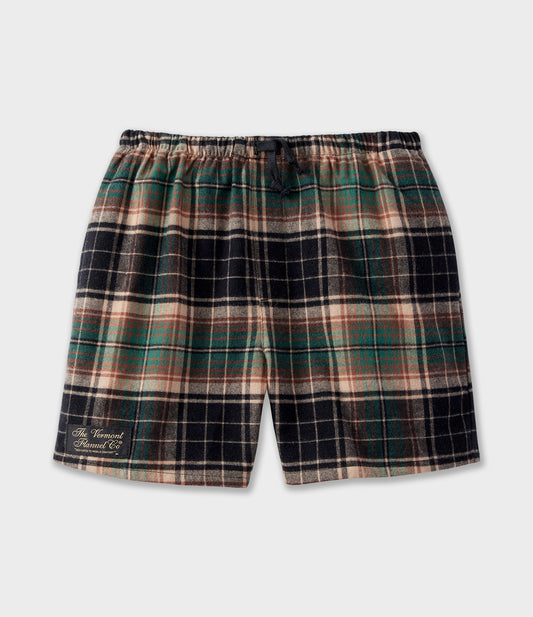 Flannel Lounge Shorts - Earth