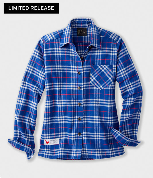 Women's Classic Flannel Shirt - Basin Harbor Blue