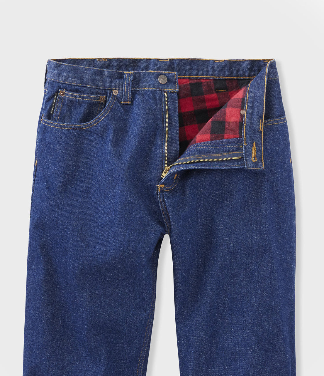 Kids flannel shops lined jeans